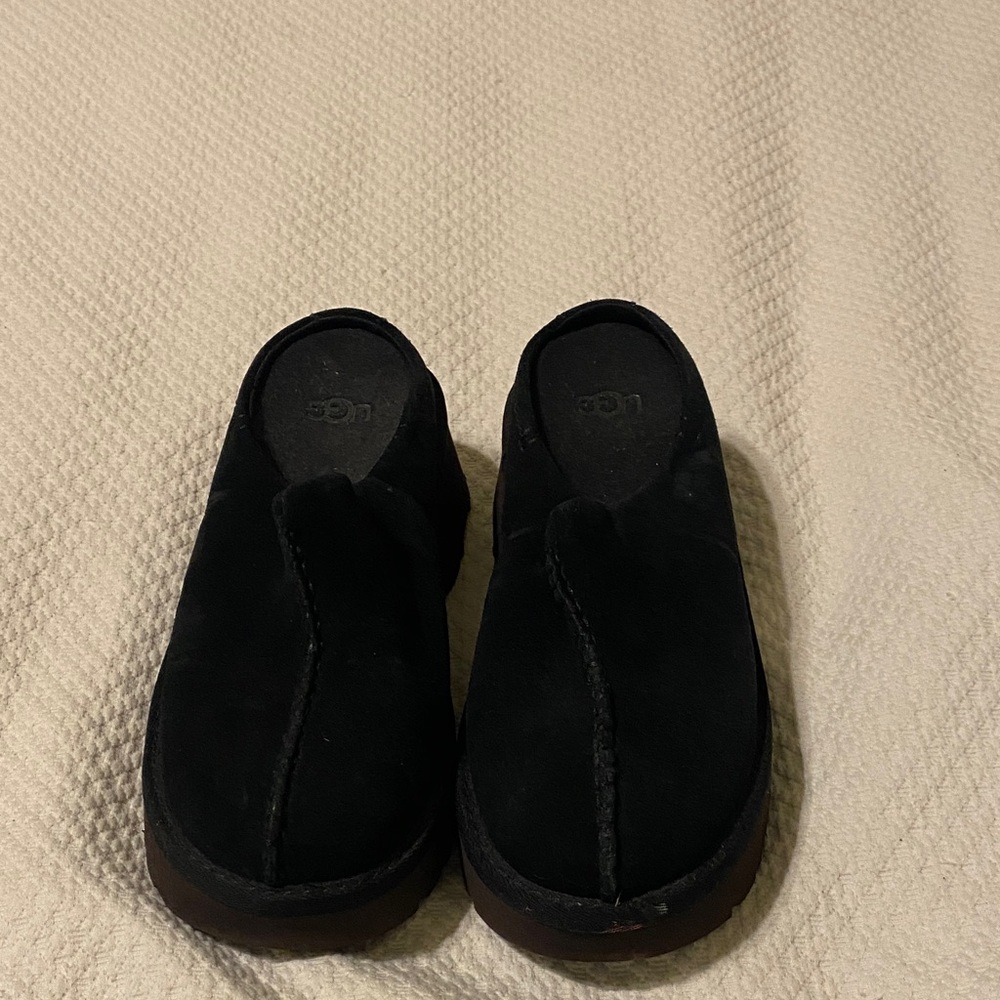 UGG Black Suede Clogs